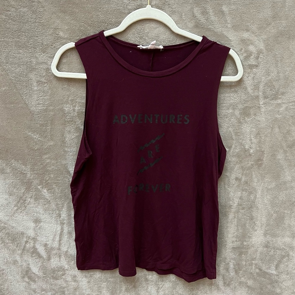 BCBGeneration Burgundy Muscle Tee